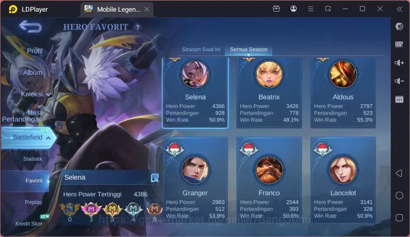 Mobile Legends: Bang Bang Accounts GLOBAL|Hero 132|Skin 253|Kof Aurora,Prime Beatrix, image 3