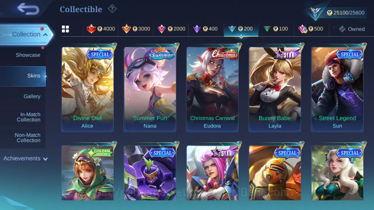 Mobile Legends: Bang Bang Accounts Others Hero 75 | skin 107 | kof karina | kof guinevere | epic gatotkaca | spongebob 14