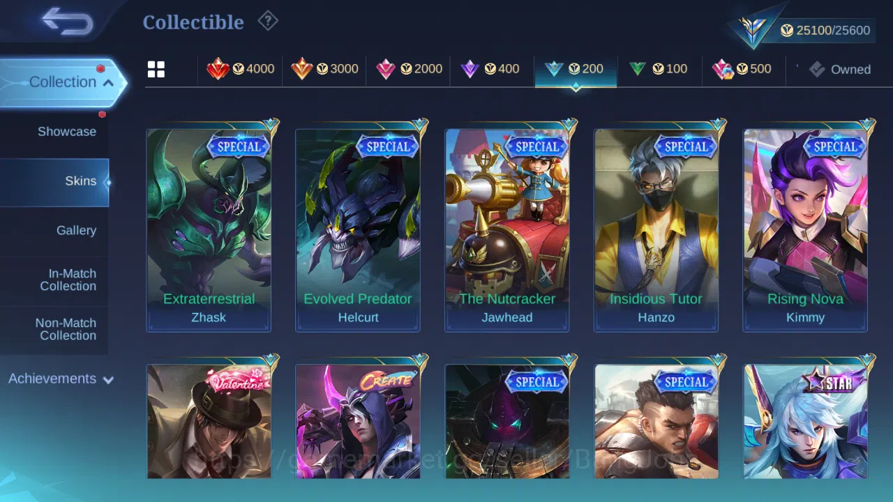 Mobile Legends: Bang Bang Accounts Others Hero 75 | skin 107 | kof karina | kof guinevere | epic gatotkaca | spongebob 16