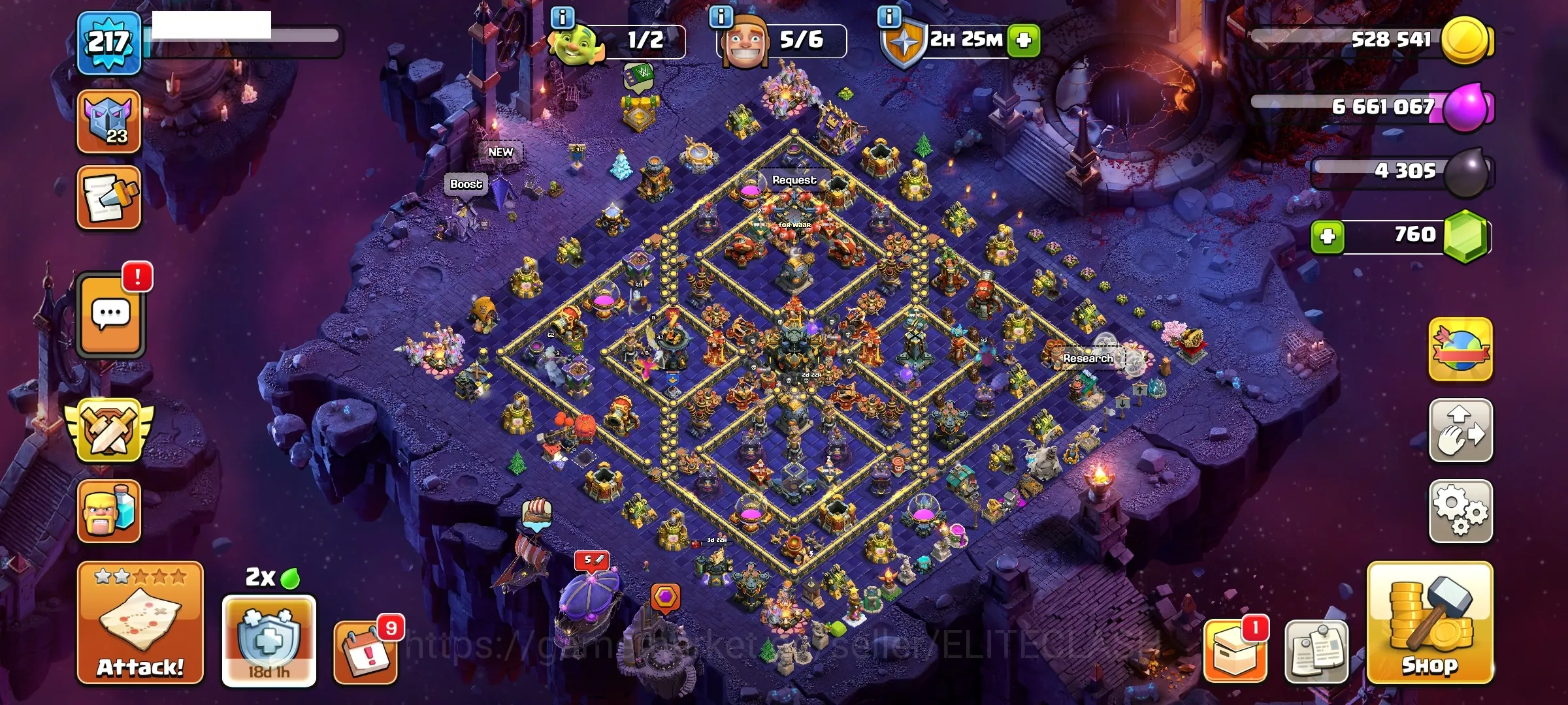 Clash of Clans Accounts Others |LKR|TH17 EXP 217-HERO 49.62.62.38.47.3 1