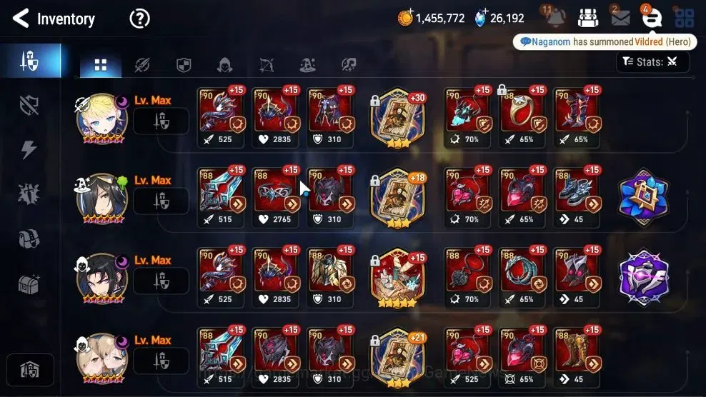 Epic Seven Accounts High-End GLOBAL UnVerif|22 ML(Schol Nurse Yulha,RnL,LOTScales,BArunka,Etc)+PByblis,Ab 17