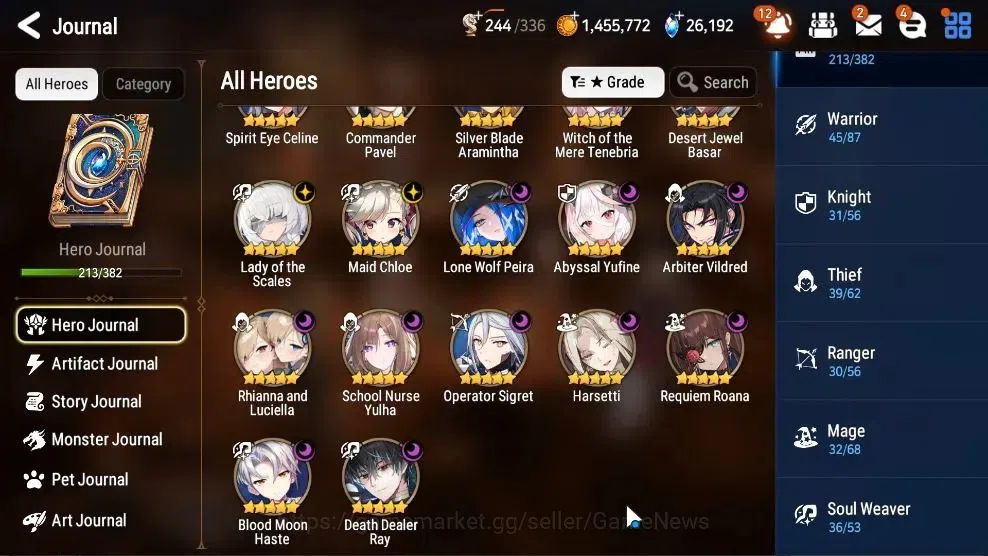Epic Seven Accounts High-End GLOBAL UnVerif|22 ML(Schol Nurse Yulha,RnL,LOTScales,BArunka,Etc)+PByblis,Ab 7