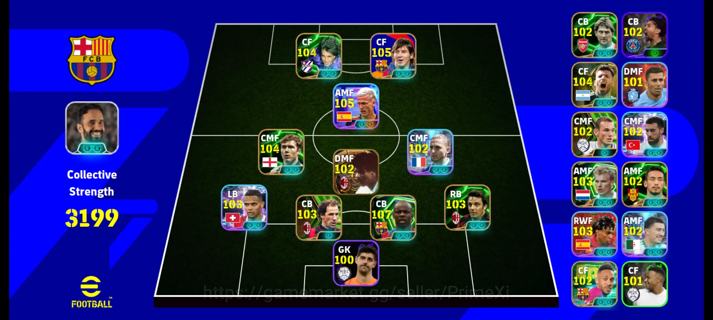 eFootball Accounts Legends & Iconic Players ANDROID | PW3199 | Best Price| WILD ACCOUNT |EPIC THURAM 108 | BIG TIME RIJKAARD 1