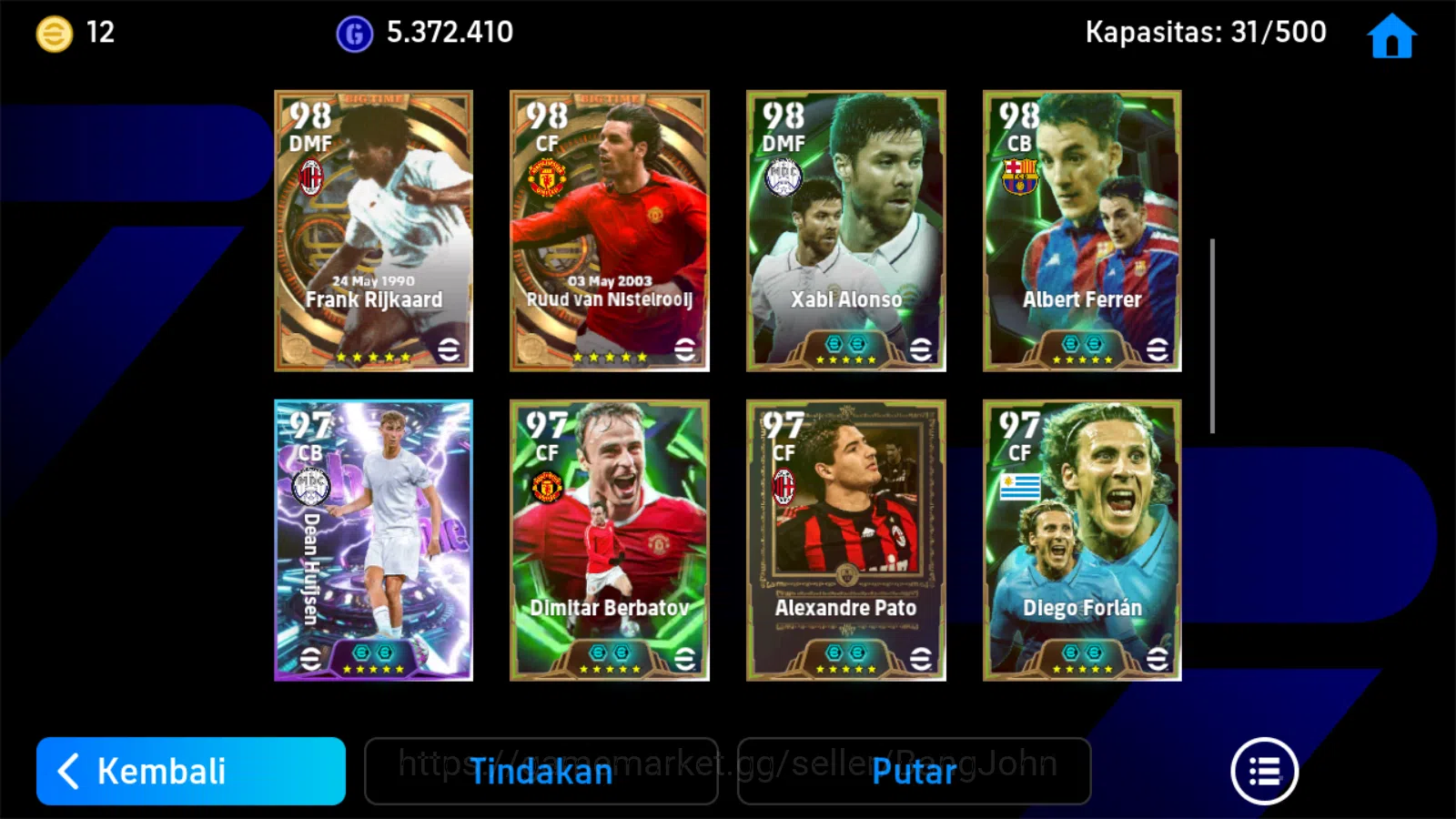 eFootball Accounts Power 3220 | carlos epic,kak epic, zola epic, mess image 5