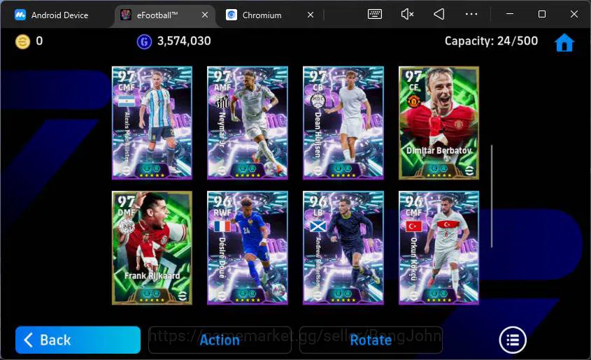 eFootball Accounts Ansroid|PW 3211|NeymarJr MSN Bigtime,Pepe + Romari image 3