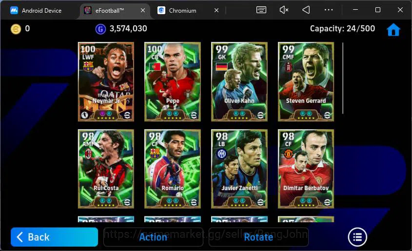 eFootball Accounts Ansroid|PW 3211|NeymarJr MSN Bigtime,Pepe + Romari image 4