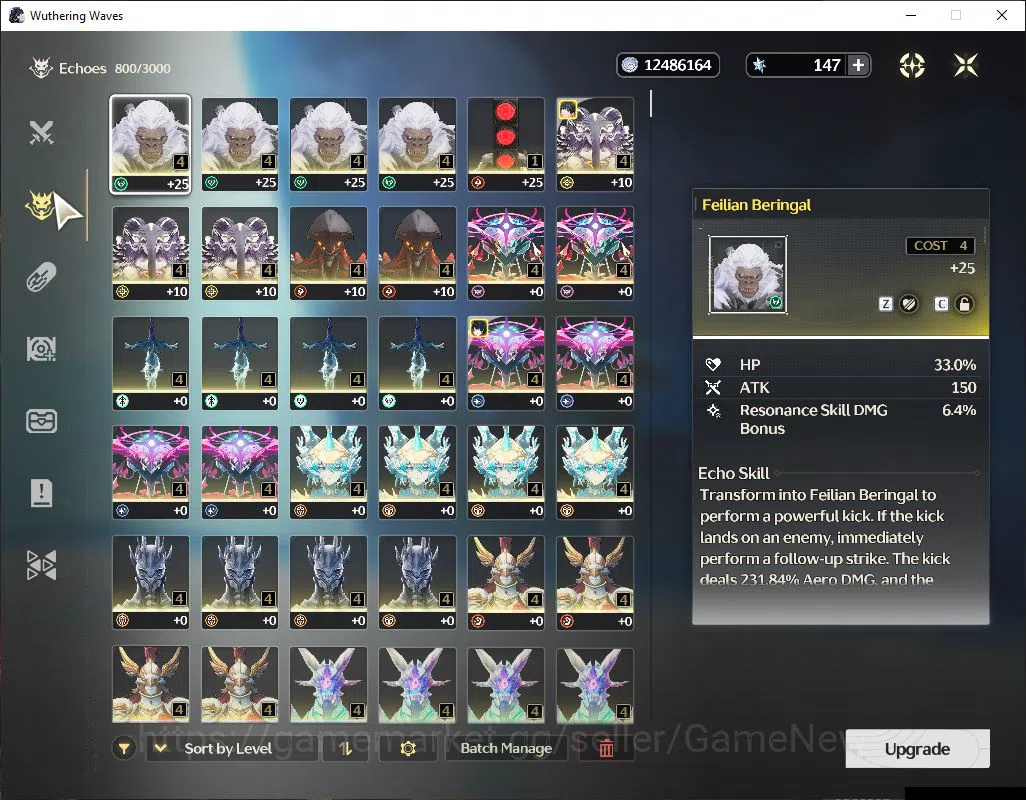 Wuthering Waves Accounts Mid-Game NA|UL 46|4 Limited| [Aemeath RC1,Chisa,Lupa,Changli]+Sign |DB Lv30|Female MC|Log 6