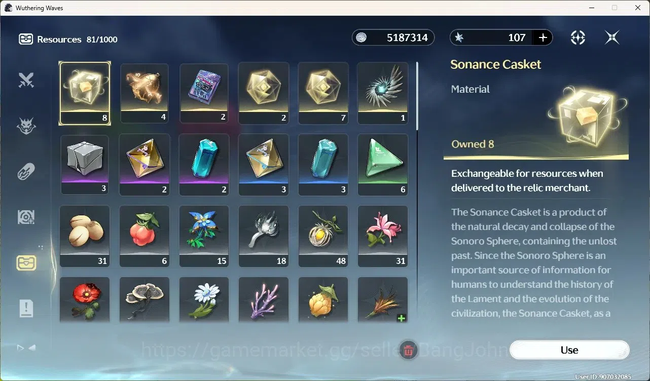 Wuthering Waves Accounts Starter SEA|UL 52|Rank 6|2 Char Limited [Phrolova Rc3, Cantarella]+Sign |Mc Female|TakeMail WW259B 17