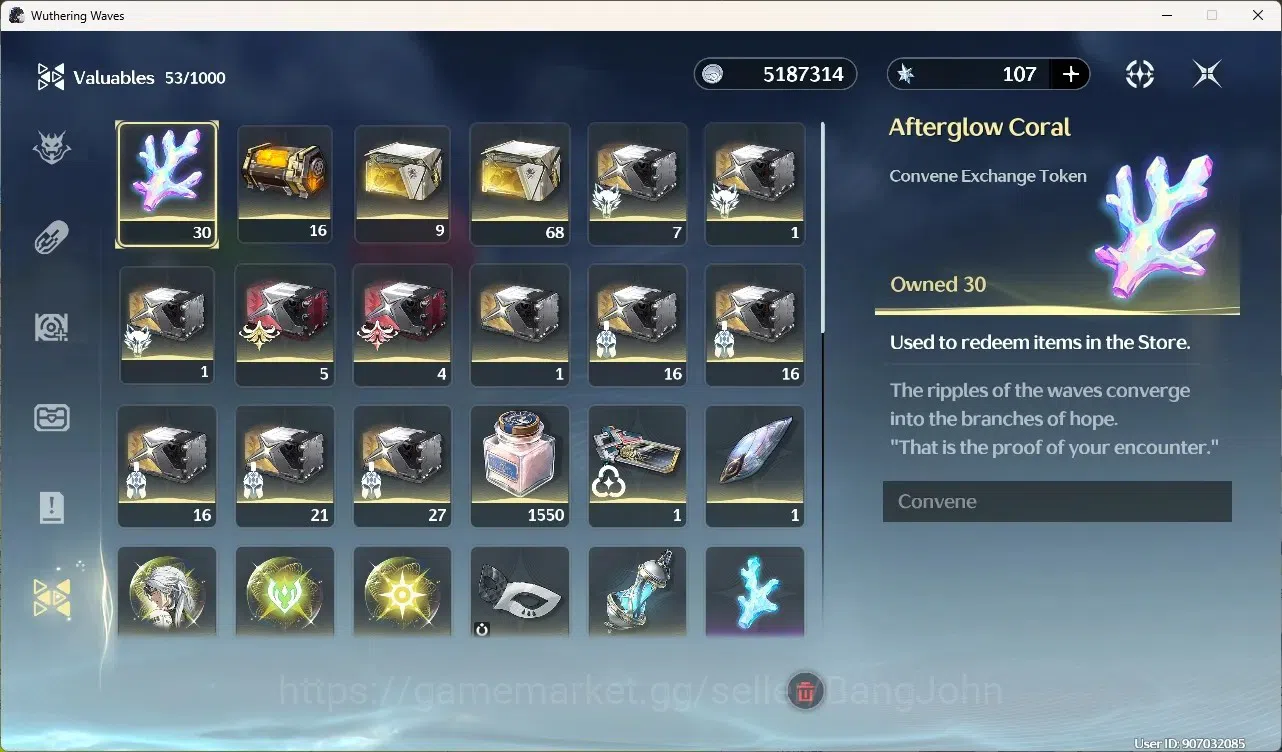 Wuthering Waves Accounts Starter SEA|UL 52|Rank 6|2 Char Limited [Phrolova Rc3, Cantarella]+Sign |Mc Female|TakeMail WW259B 19