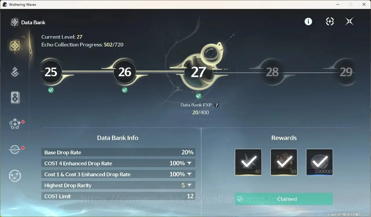 Wuthering Waves Accounts Starter SEA|UL 52|Rank 6|2 Char Limited [Phrolova Rc3, Cantarella]+Sign |Mc Female|TakeMail WW259B 4