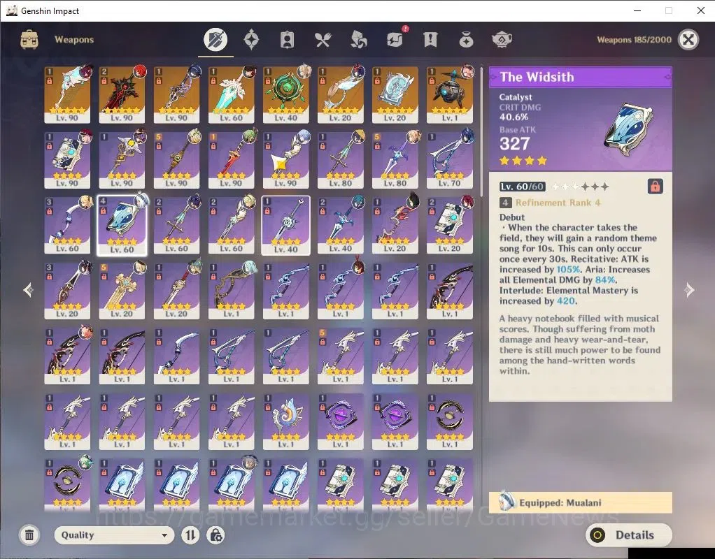 Genshin Impact Accounts Asia|AR57|7 Limit +8(*5Wep)|Clorinde+Sign,FurinaC6 image 6