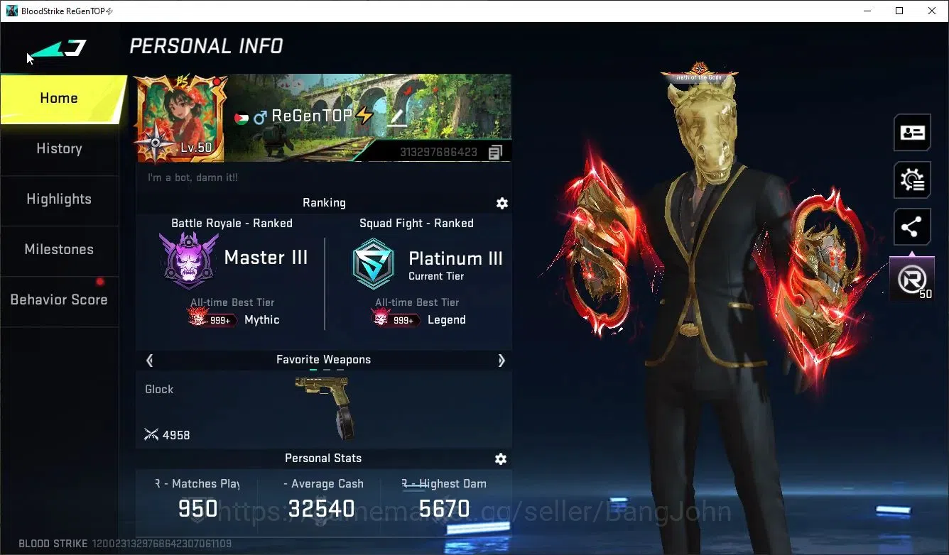 Blood Strike Accounts ASIA|2ETERNAL:Katar-Judgment,DesertEagle-Scorpius| image 1