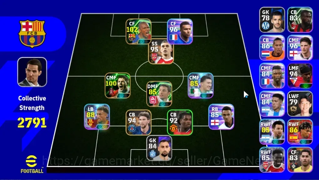 eFootball Accounts Legends & Iconic Players Android|Power 2791|3 Epic Samuel Eto'o,Steven Gerrard,Mark Van Bommel|5 Show 1