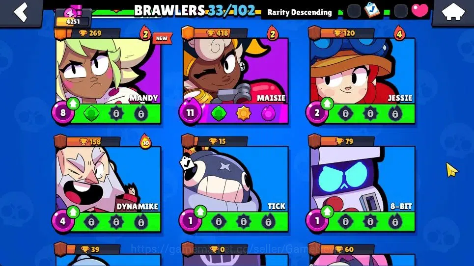 Brawl Stars Accounts 4251 Trophy|33 Brawlers 3 Max|4Legend [Mortis,Dami image 11