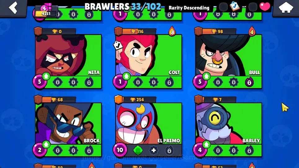 Brawl Stars Accounts 4251 Trophy|33 Brawlers 3 Max|4Legend [Mortis,Dami image 13