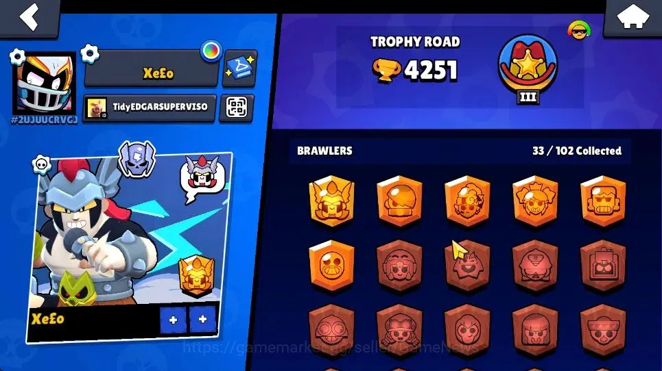 Brawl Stars Accounts 4251 Trophy|33 Brawlers 3 Max|4Legend [Mortis,Dami image 3