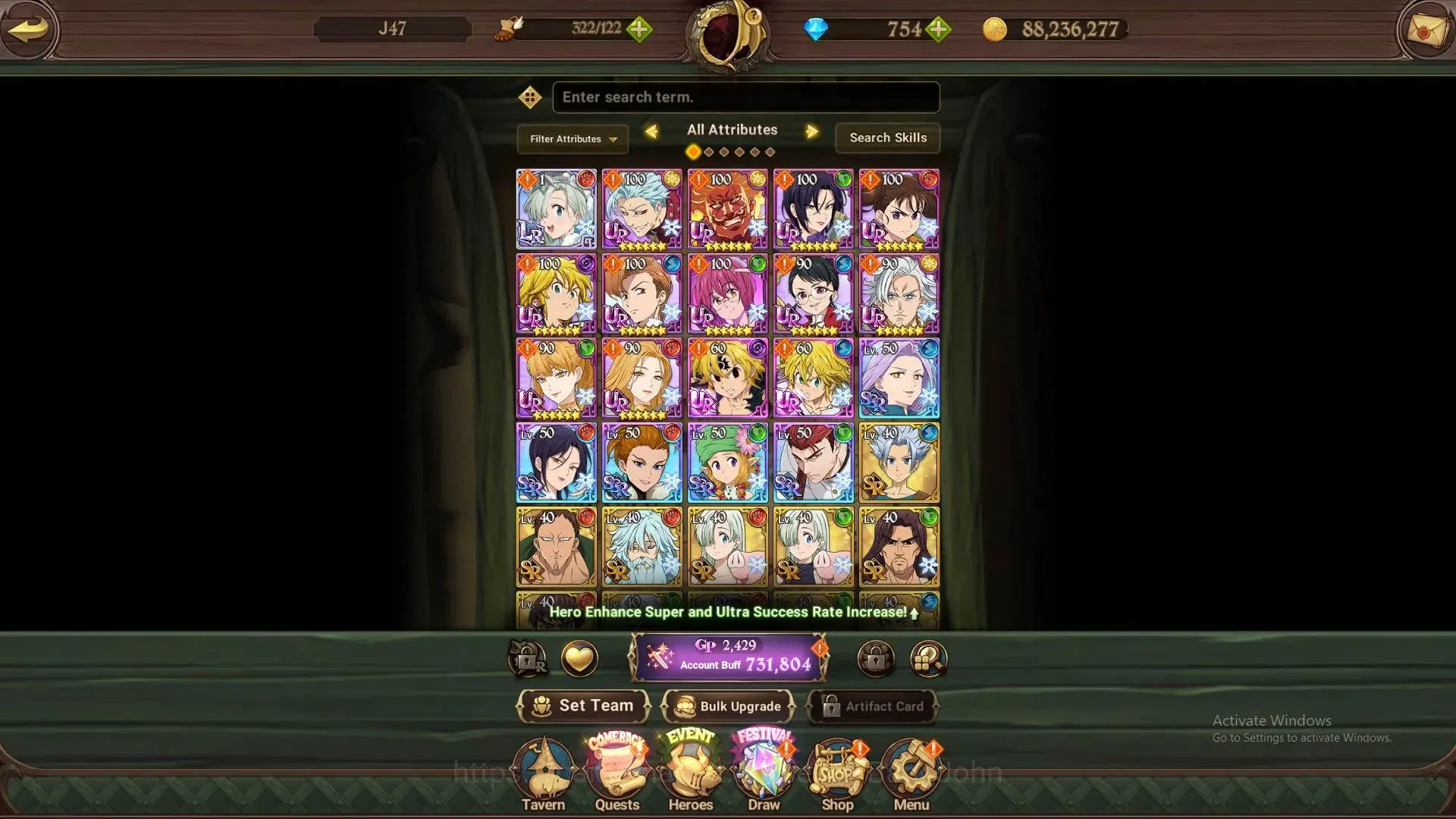 The Seven Deadly Sins: Grand Cross Accounts Global | 751K CC | 754 Diamonds |1 LR+2 UR|LR P El image 4
