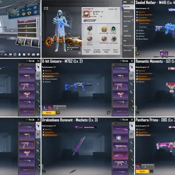 PUBG Mobile Accounts #164 | Lv 70 - 176 Set | M416 Sealed Nether Lv4 | Ump45 8-Bit Blast Lv4 | 23 Lab 9 Kill Mess | 11x Rp