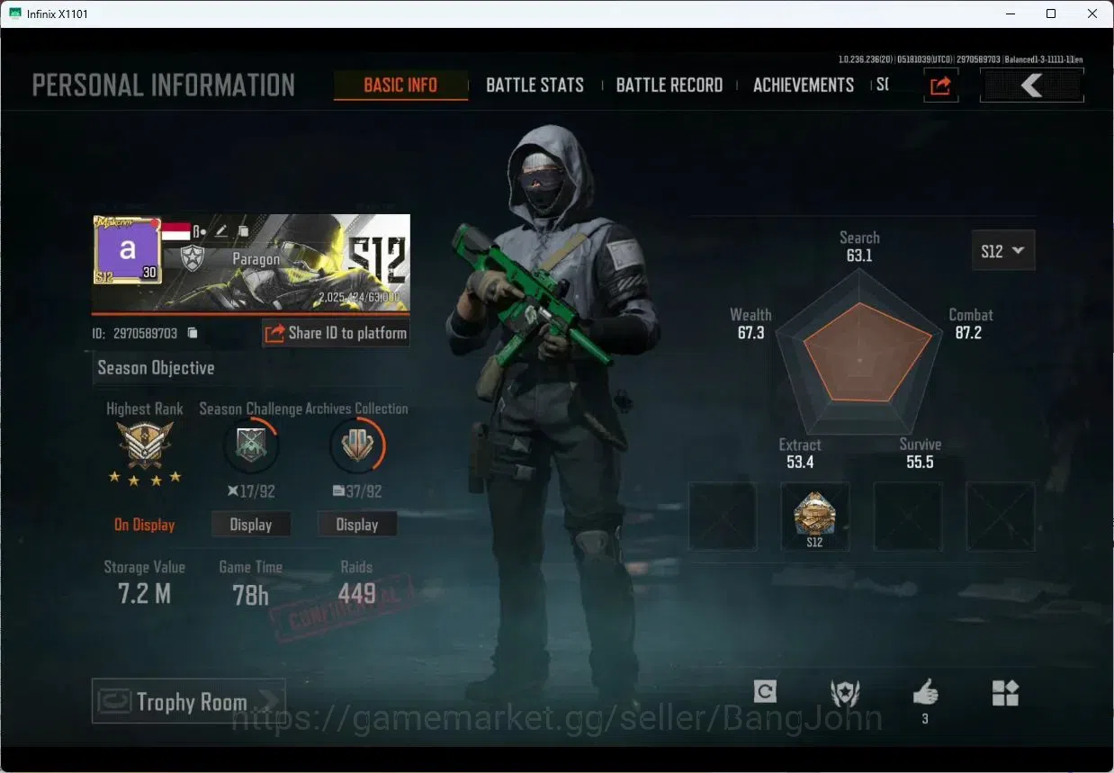 Arena Breakout Accounts Mobile | | LV 30 | SV 7.2M | CV 4.04M | SS Groza, image 1