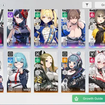 Chaos Zero Nightmare Accounts Global|Lv55| 5 SSR 1 Limited [RossweisseM2,Fei,Tiphera,Yuki,Veronica]|10 SR