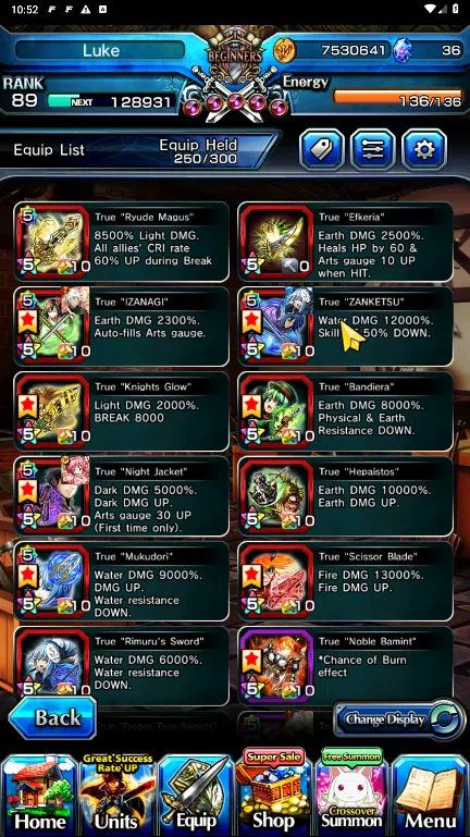 Grand Summoners Accounts GLOBAL | Ascend 17 | Frieren, Rimuru, Fen, Gabimar image 9