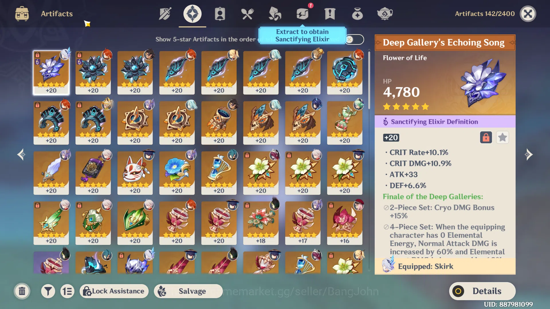 Genshin Impact Accounts Others ASIA | AR 55 | MC  Lumine | 10 Limit, Skirk, Mavuika, Kazuha, Wanderer, Keqing, Jean, Cici 5