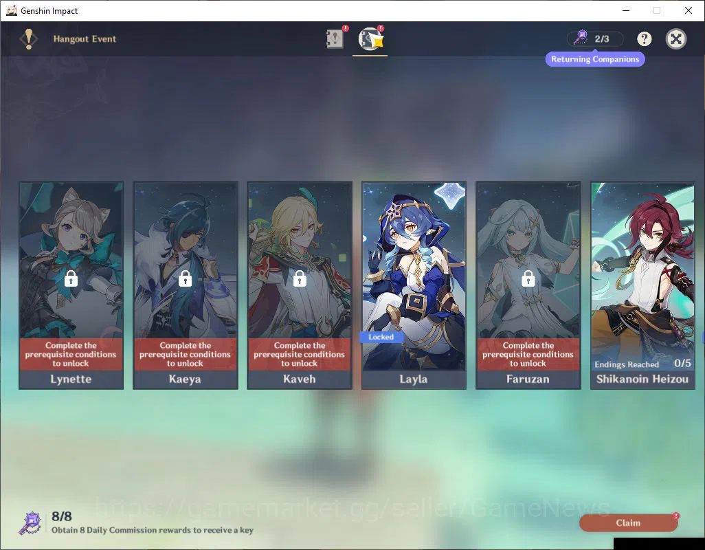Genshin Impact Accounts ASIA|AR 56|8Limited+2(*5WEP)|Xiao+Sign,KazuhaC1,Ay image 4
