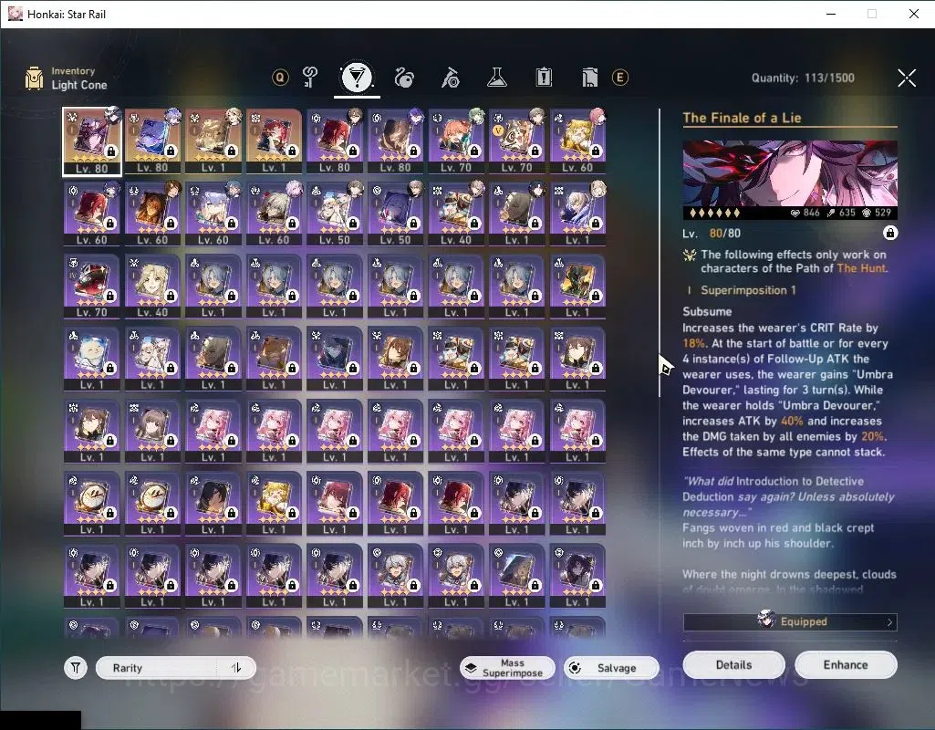 Honkai Star Rail Accounts Asia|TL 65|6 Limited|Silver Wolf 999 E1+Sign,Casto image 6