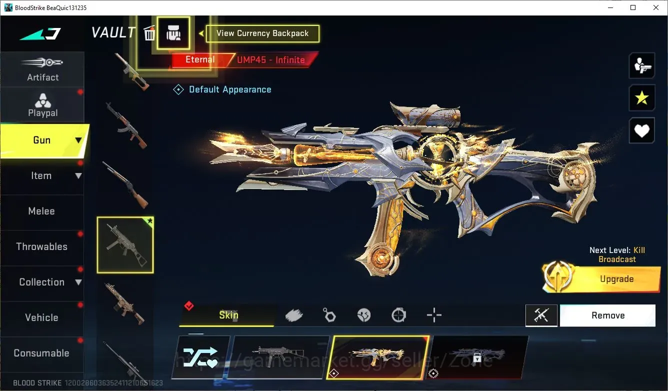 Blood Strike Accounts Starter ASIA|STARTER|1 ETERNAL Gun: UMP45-Infinite|2 Legendary Chest|1 RARE Playpal|1 RENAME 1