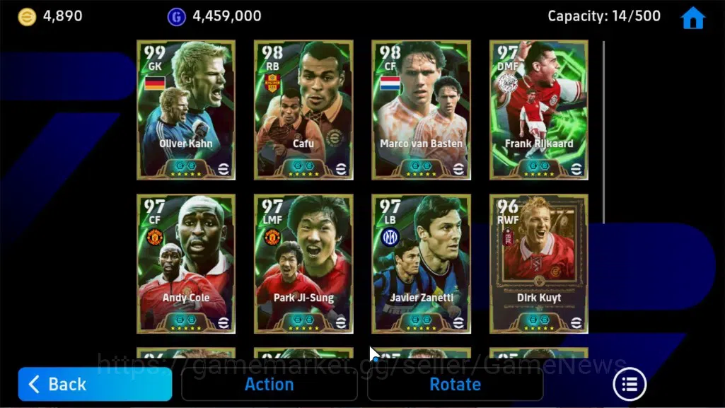 eFootball Accounts Legends & Iconic Players Android|Coin 4,8k|BigTime Luis Suarez|Epic Oliver Kahn,Marco van Basten,Andy 10
