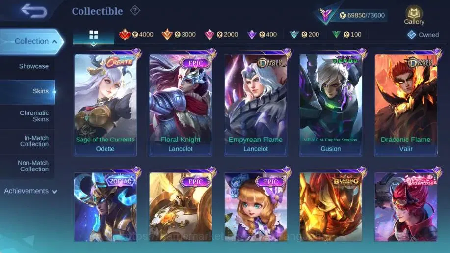Mobile Legends: Bang Bang Accounts Collector Global|Skin 314|Renowned|KOF Karina,Collector Natalia,LBox 11