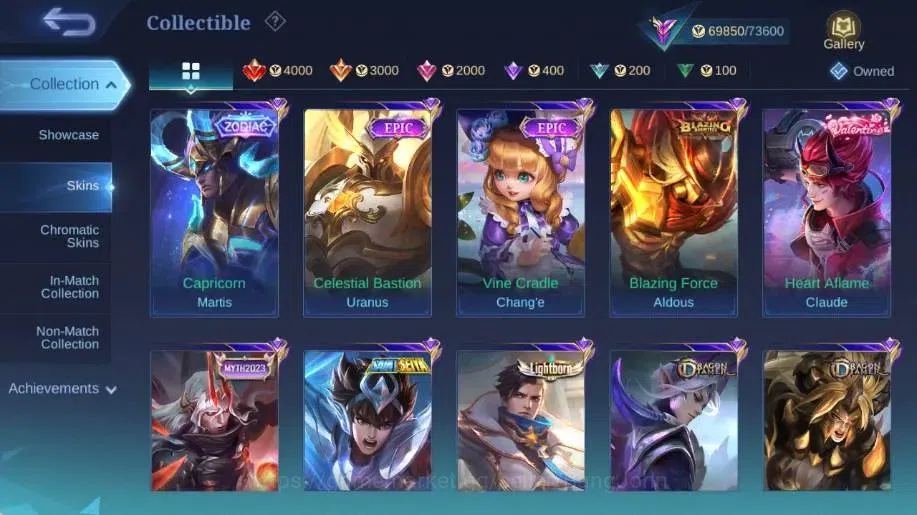 Mobile Legends: Bang Bang Accounts Collector Global|Skin 314|Renowned|KOF Karina,Collector Natalia,LBox 12