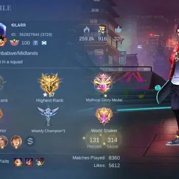 Mobile Legends: Bang Bang Accounts Collector Global|Skin 314|Renowned|KOF Karina,Collector Natalia,LBox