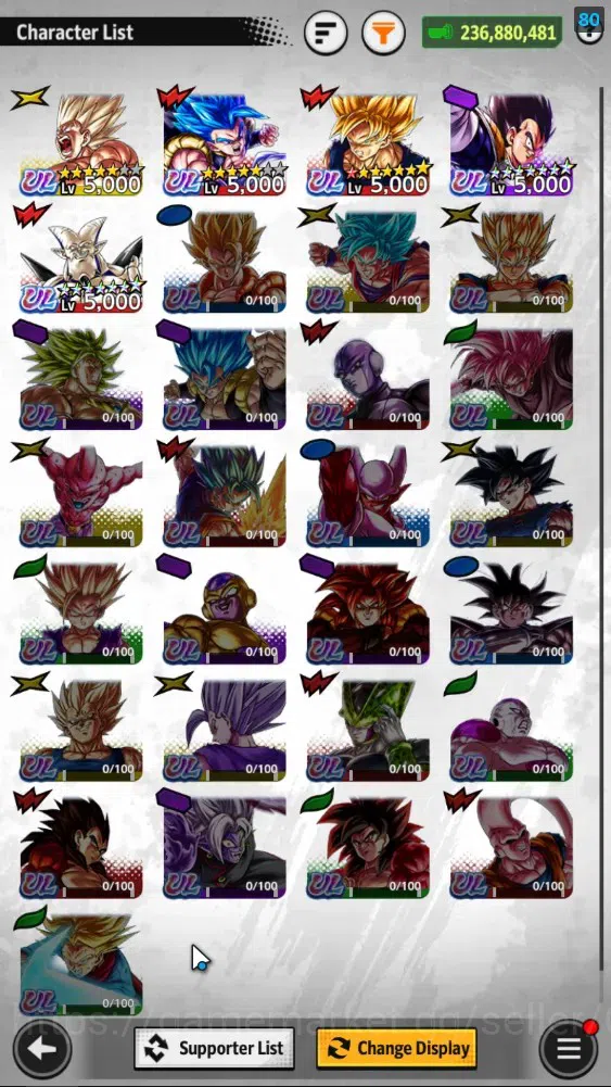 Dragon Ball Legends Accounts 236M TotalPower|LV158|5UL+19LL|SSG SS Gogeta,2 SS  image 3