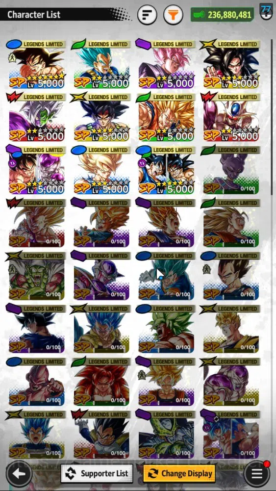 Dragon Ball Legends Accounts 236M TotalPower|LV158|5UL+19LL|SSG SS Gogeta,2 SS  image 4