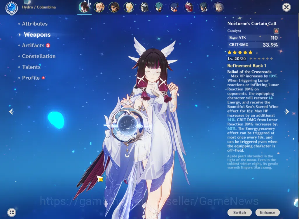 Genshin Impact Accounts ASIA|AR 25|1 Limited+2(*5WEP)|Columbina+Sign,Jean, image 7