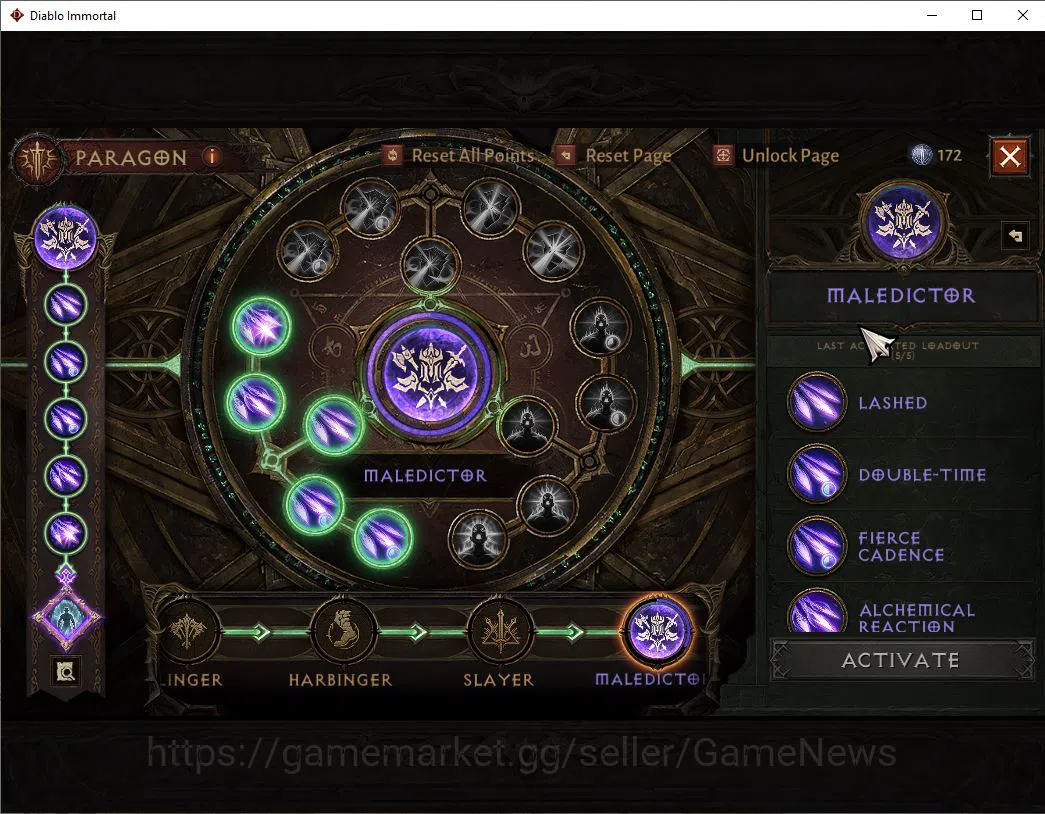 Diablo Immortal Accounts Mid-Tier SEA -Anu | Lv60 (492) | Crusader|33k CR | Reso 480 | Paragon Maledictor | Inferno I | Hell 9