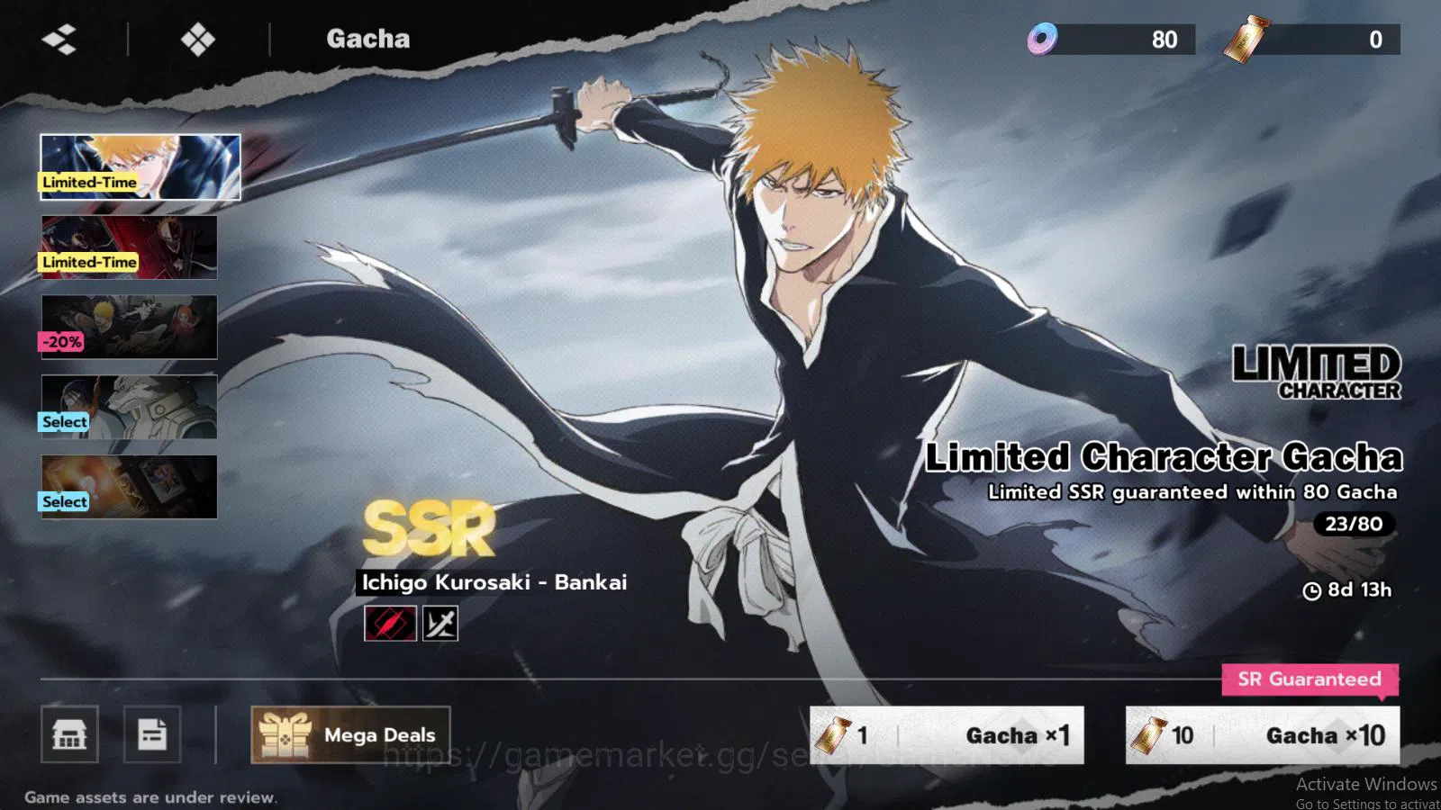BLEACH: Soul Resonance Accounts [Nuverse SEA Server] Lv3| Fresh Starter 1 SSR (Ikk image 3