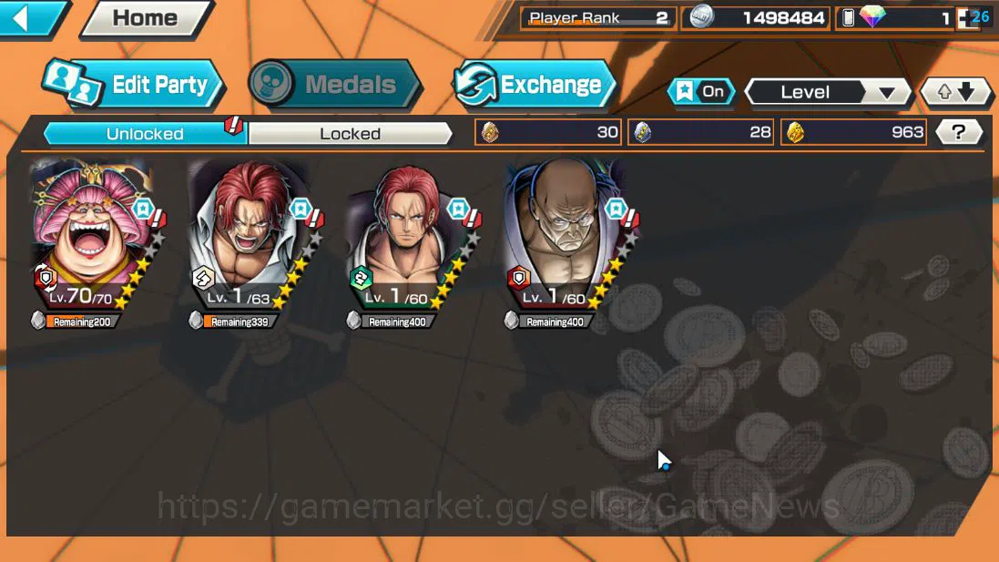 One Piece Bounty Rush Accounts Global|4 EX |5 elder St,Ethanborn V.Nusjuro,Battle image 3