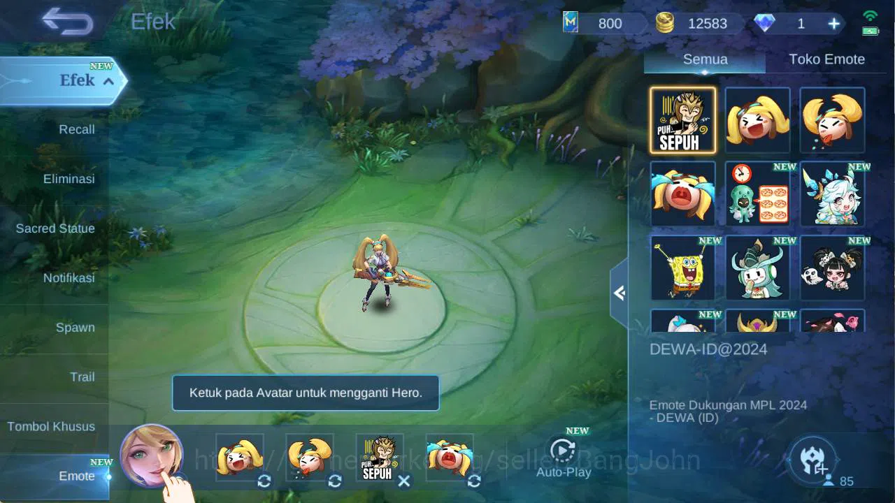 Mobile Legends: Bang Bang Accounts hero 85 skin 104 cc pharsa, saber rafaela, epic ir image 10