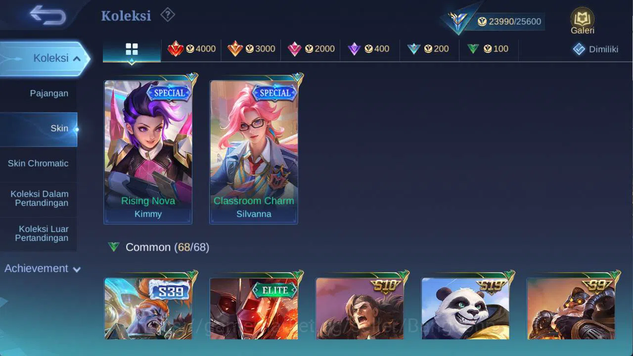 Mobile Legends: Bang Bang Accounts hero 85 skin 104 cc pharsa, saber rafaela, epic ir image 7