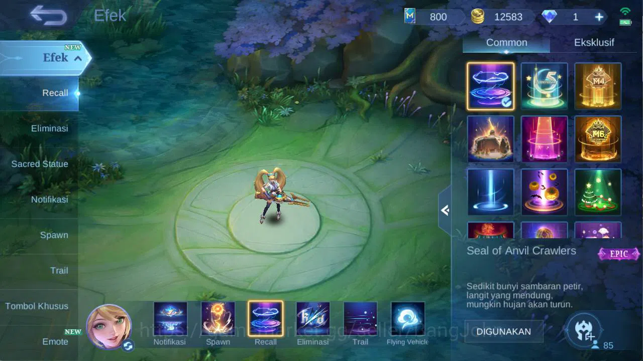 Mobile Legends: Bang Bang Accounts hero 85 skin 104 cc pharsa, saber rafaela, epic ir image 9