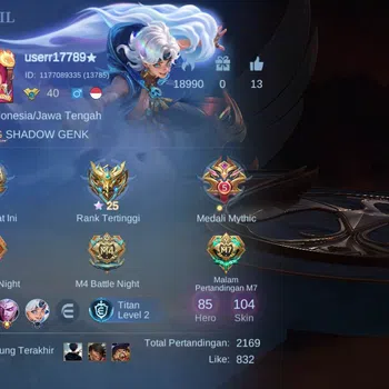 Mobile Legends: Bang Bang Others hero 85 skin 104 cc pharsa, saber rafaela, epic ir image 1