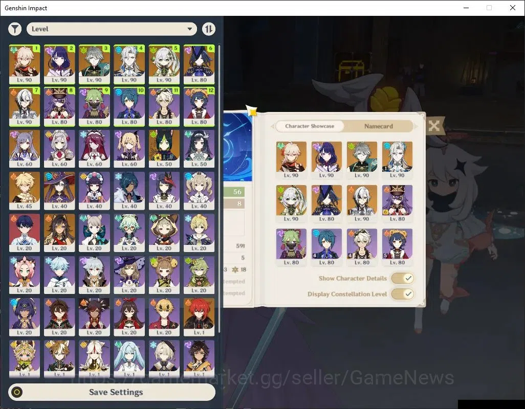 Genshin Impact Accounts Asia|AR 56|7 Limited + 2(*5 Weapon)|Arlecc C1+Sign image 2