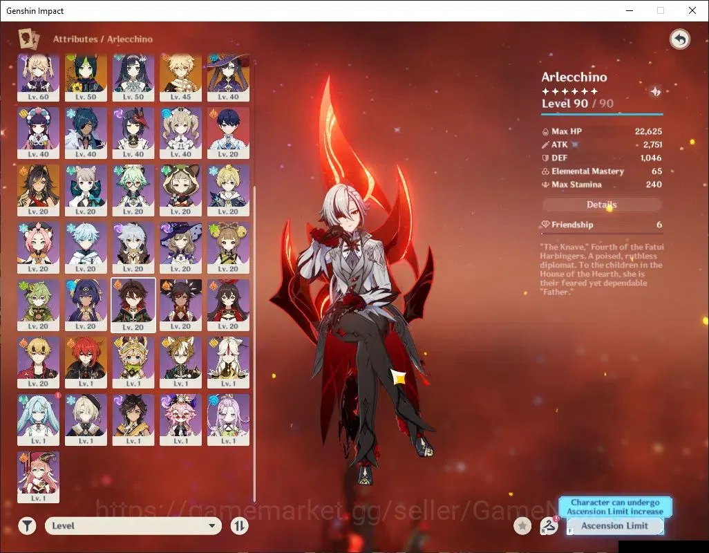 Genshin Impact Accounts Asia|AR 56|7 Limited + 2(*5 Weapon)|Arlecc C1+Sign image 6