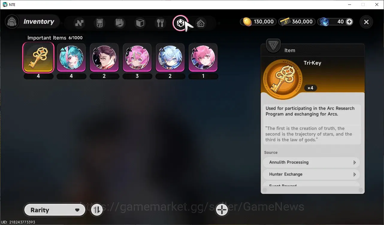 Neverness to Everness Accounts GLOBAL EU|HL 3|3 SSR Lacrimosa,Fadia,Jiuyuan|1 SSR image 13
