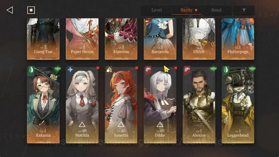 Reverse: 1999 Accounts Midgame GLOBAL|Lv57|7*6Crew(2Limit)|(Paper Heron,Liang Yue),Flutterpage,Ulrich,Kakania,Etc|61 3