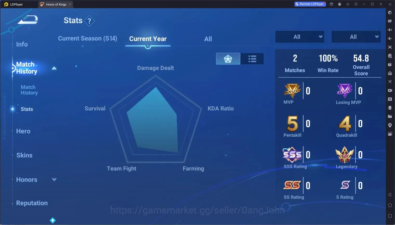 Honor of Kings Accounts Global | 63H 38S | Change Name Card, LNY skin, WOR image 2