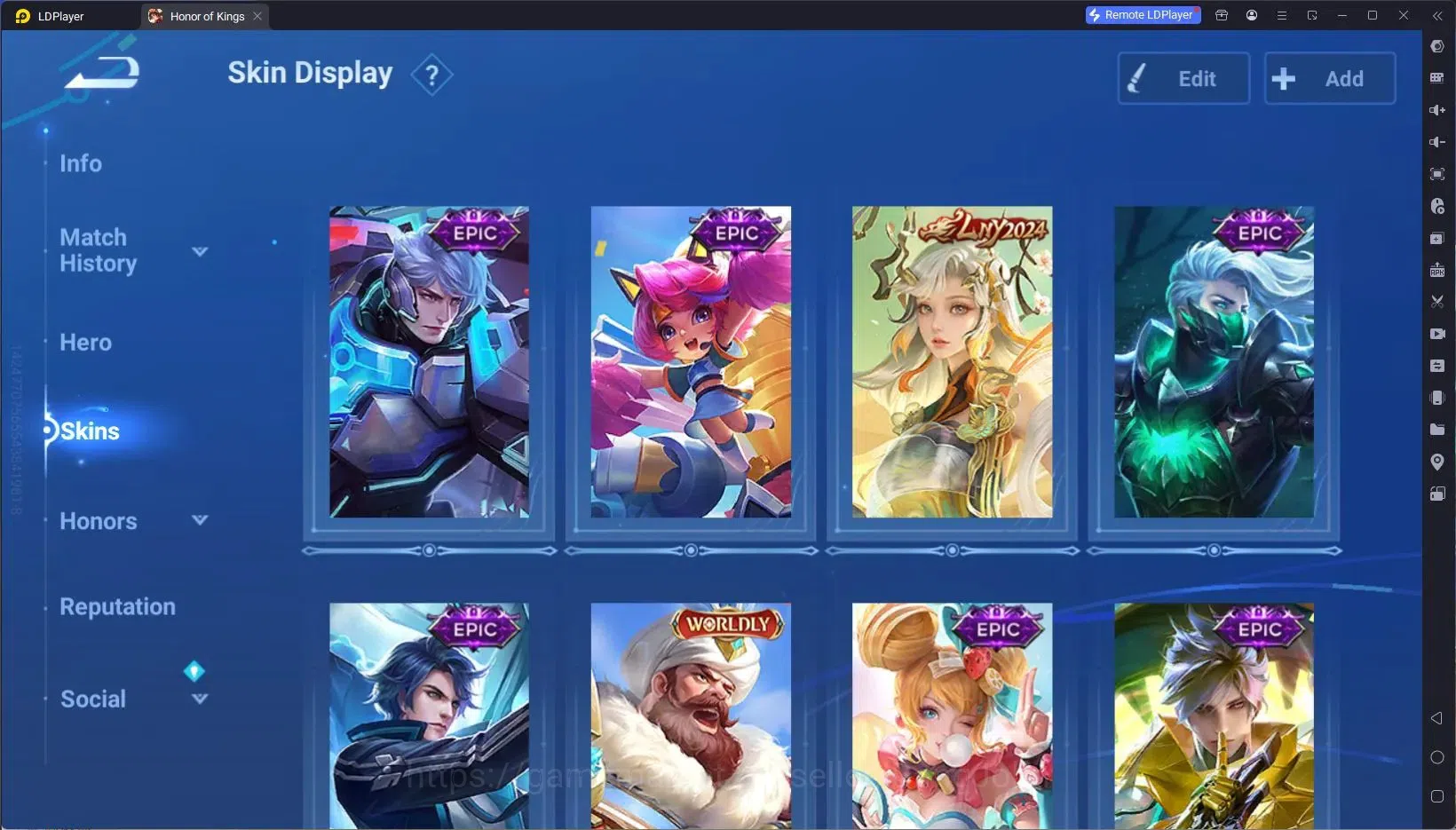 Honor of Kings Accounts Global | 63H 38S | Change Name Card, LNY skin, WOR image 3