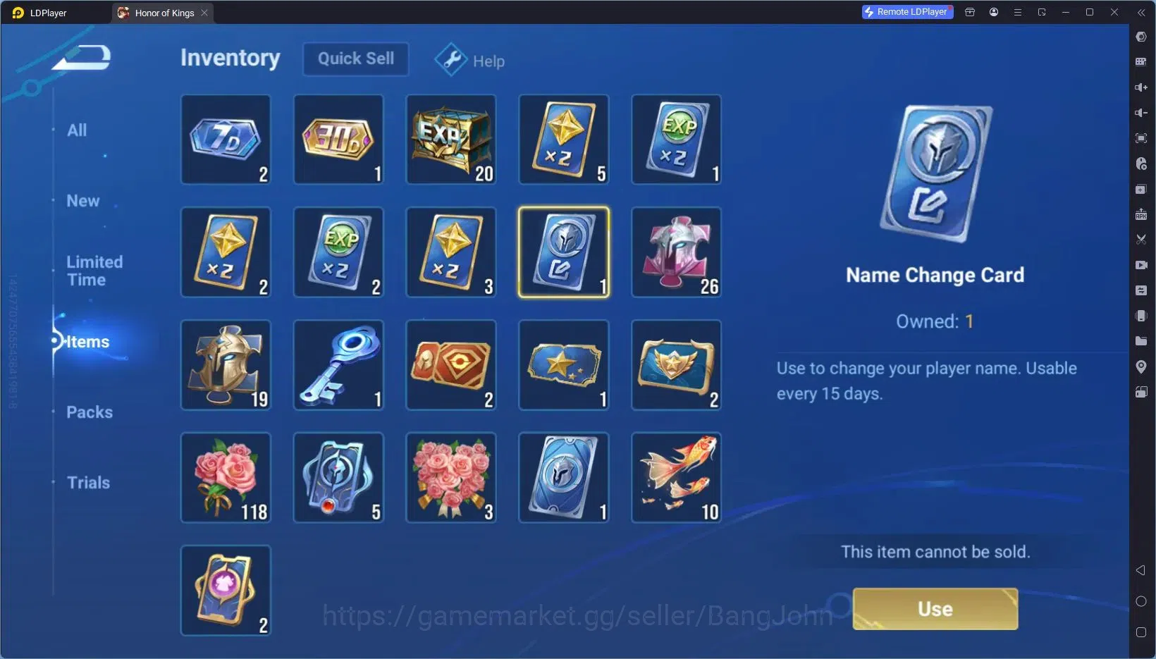 Honor of Kings Accounts Global | 63H 38S | Change Name Card, LNY skin, WOR image 7